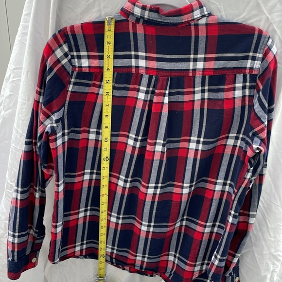 OLD NAVY Plaid Red Flannel Top Shirt (EUC) - Picture 7 of 8